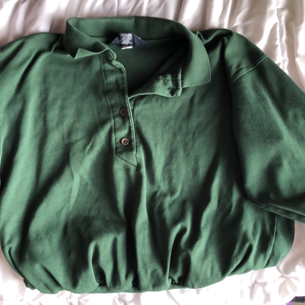Half button up top